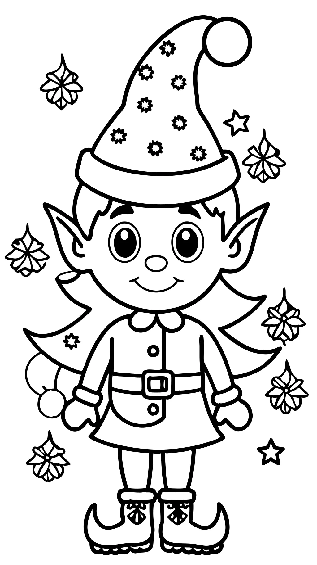 printable elf coloring pages